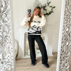 PULL BEIGE COL ROULÉ MONT BLANC CLÉO