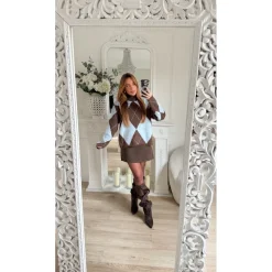 PULL BLEU TARTAN CHOCO ANAÏS