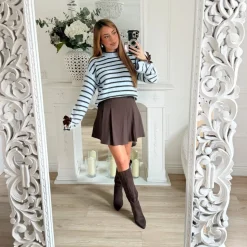 PULL BLEU TOUT DOUX RAYURES CAPUCINE