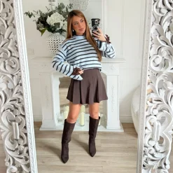 PULL BLEU TOUT DOUX RAYURES CAPUCINE