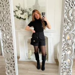 PULL COL ROULE MANCHES COURTES ANGÉLE