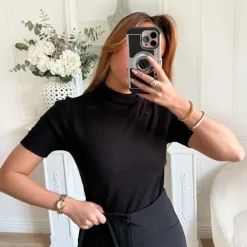 PULL COL ROULE MANCHES COURTES ANGÉLE