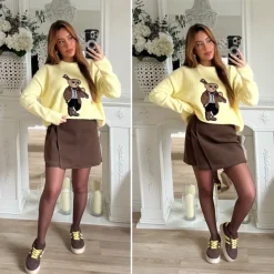 PULL JAUNE OURSON APOLLINE