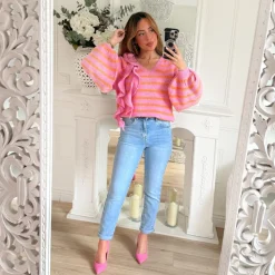 PULL RAYURES VOLANTS