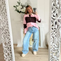 PULL STYLE POLO CHOCO PINK ELSA