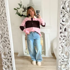 PULL STYLE POLO CHOCO PINK ELSA