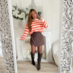 PULL STYLE POLO RAYURES MICHÈLE