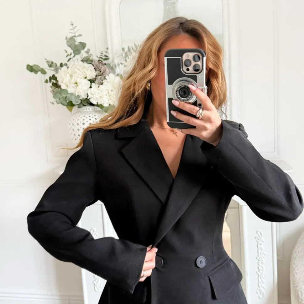 ROBE BLAZER BLACK