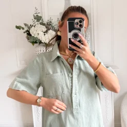 ROBE EN JEAN KAKI CLAIR