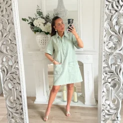 ROBE EN JEAN KAKI CLAIR