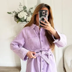 ROBE EN JEAN LILAS