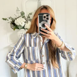 ROBE EN JEAN RAYURES