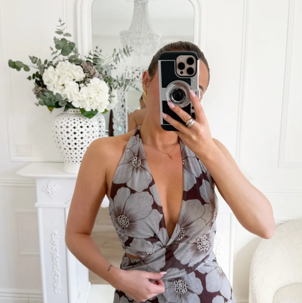 ROBE EN TULLE DOS NU CHOCO MOTIFS