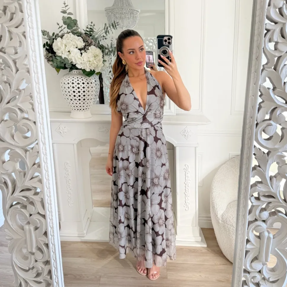 ROBE EN TULLE DOS NU CHOCO MOTIFS