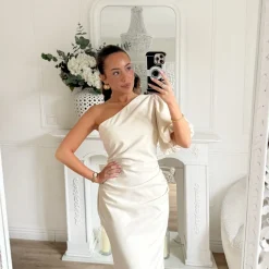 ROBE MONOMANCHE LIN BEIGE