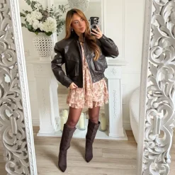 ROBE MOTIFS NUDE MARYLISE