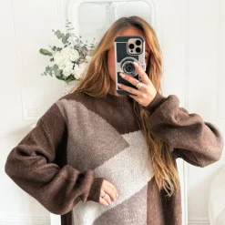 ROBE PULL CHOCO DENTELLE ALICE