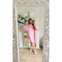 ROBE PULL MOHAIR PINK GRACE