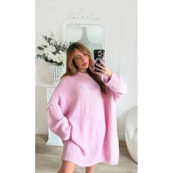 ROBE PULL MOHAIR PINK GRACE