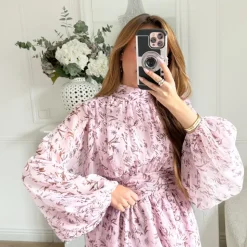 ROBE ROSE PASTEL FLEURIE