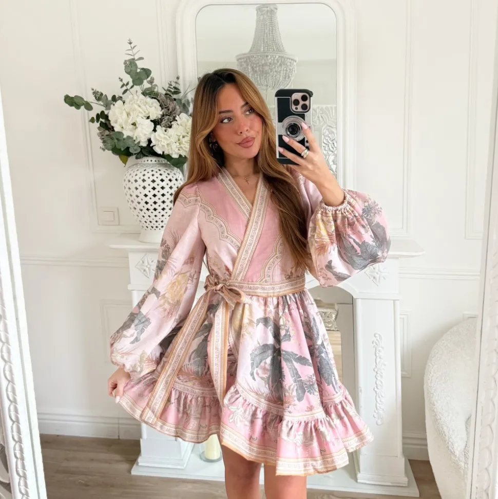 ROBE ROSE PORTEFEUILLE MOTIFS ** PREMIUM