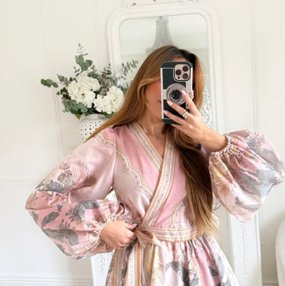 ROBE ROSE PORTEFEUILLE MOTIFS ** PREMIUM