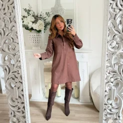 ROBE SUÉDINE CHOCO LISON