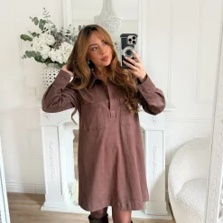 ROBE SUÉDINE CHOCO LISON