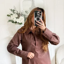 ROBE SUÉDINE CHOCO LISON