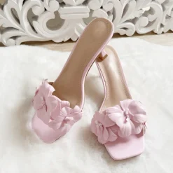 SANDALES PINK FLEURS