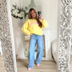 SWEAT JAUNE ATHLETIC NOLWENN