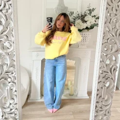 SWEAT JAUNE ATHLETIC NOLWENN