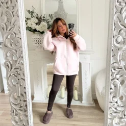 SWEAT ZIPÉ ROSE PASTEL ORLANE