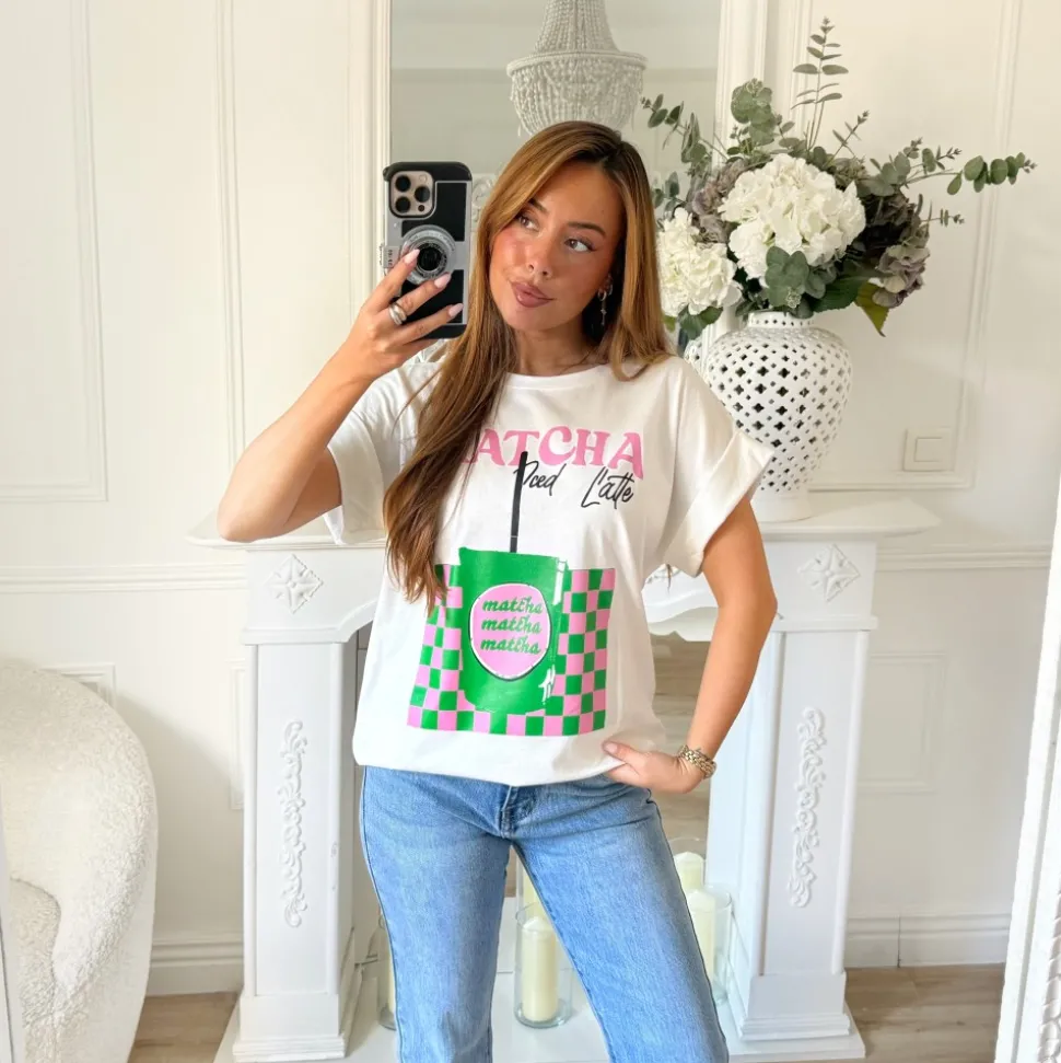 TEE SHIRT BLANC MATCHA
