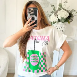 TEE SHIRT BLANC MATCHA