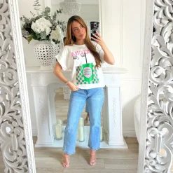 TEE SHIRT BLANC MATCHA