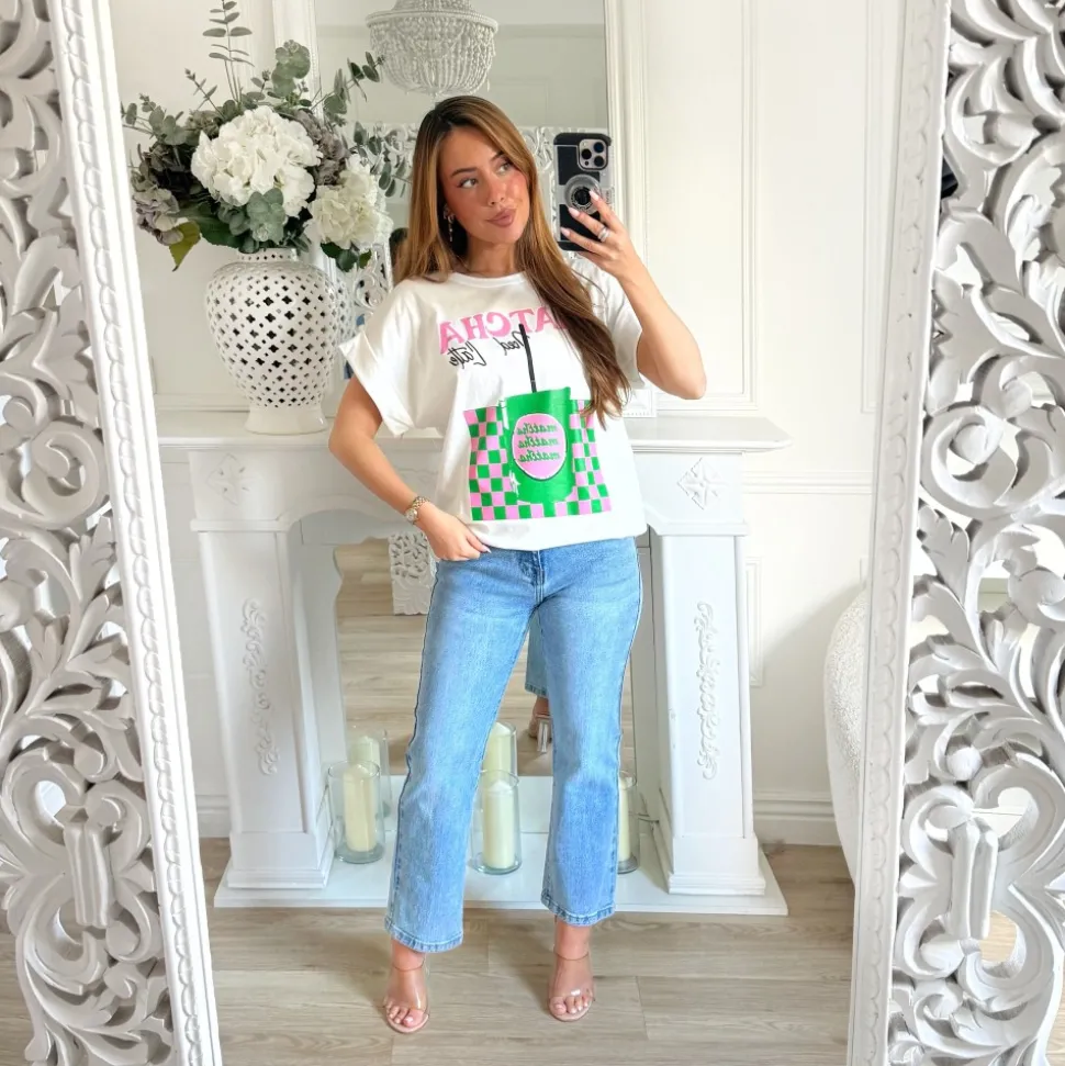 TEE SHIRT BLANC MATCHA