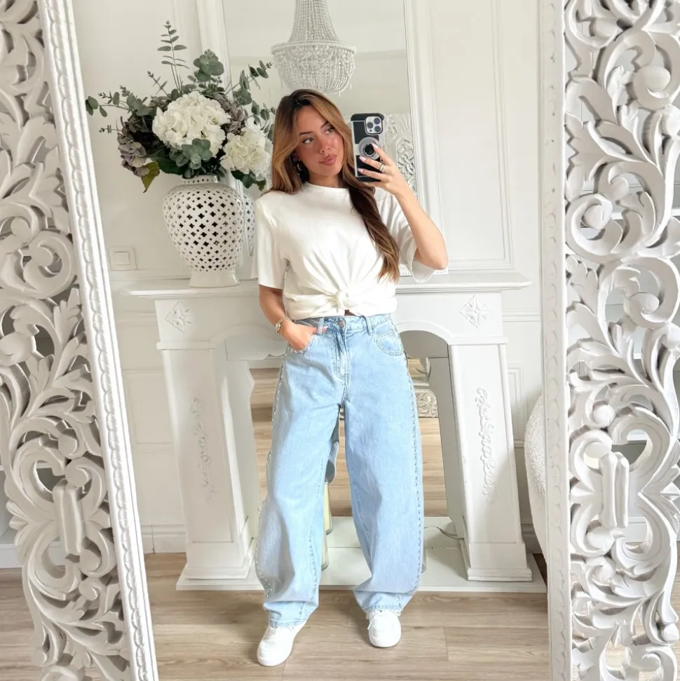 TEE SHIRT BLANC NOEUD NOUÉ