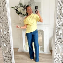 TOP ASYMÉTRIQUE JAUNE