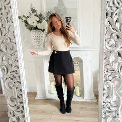 TOP BASIQUE BEIGE COTELÉ