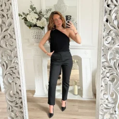 TOP EN MAILLE MONOMANCHE BLACK