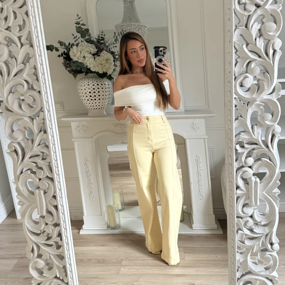 TOP LYCRA BUSTIER BLANC