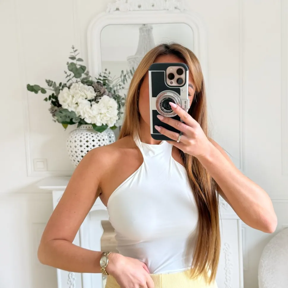 TOP LYCRA DOS NU BLANC