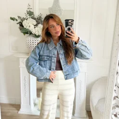 VESTE EN JEAN MOTIFS