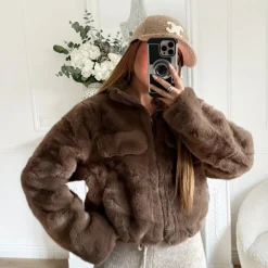 VESTE FOURRURE CHOCO ADELINE