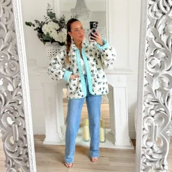 VESTE MOUMOUTE REVERSIBLE TURQUOISE