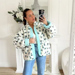 VESTE MOUMOUTE REVERSIBLE TURQUOISE